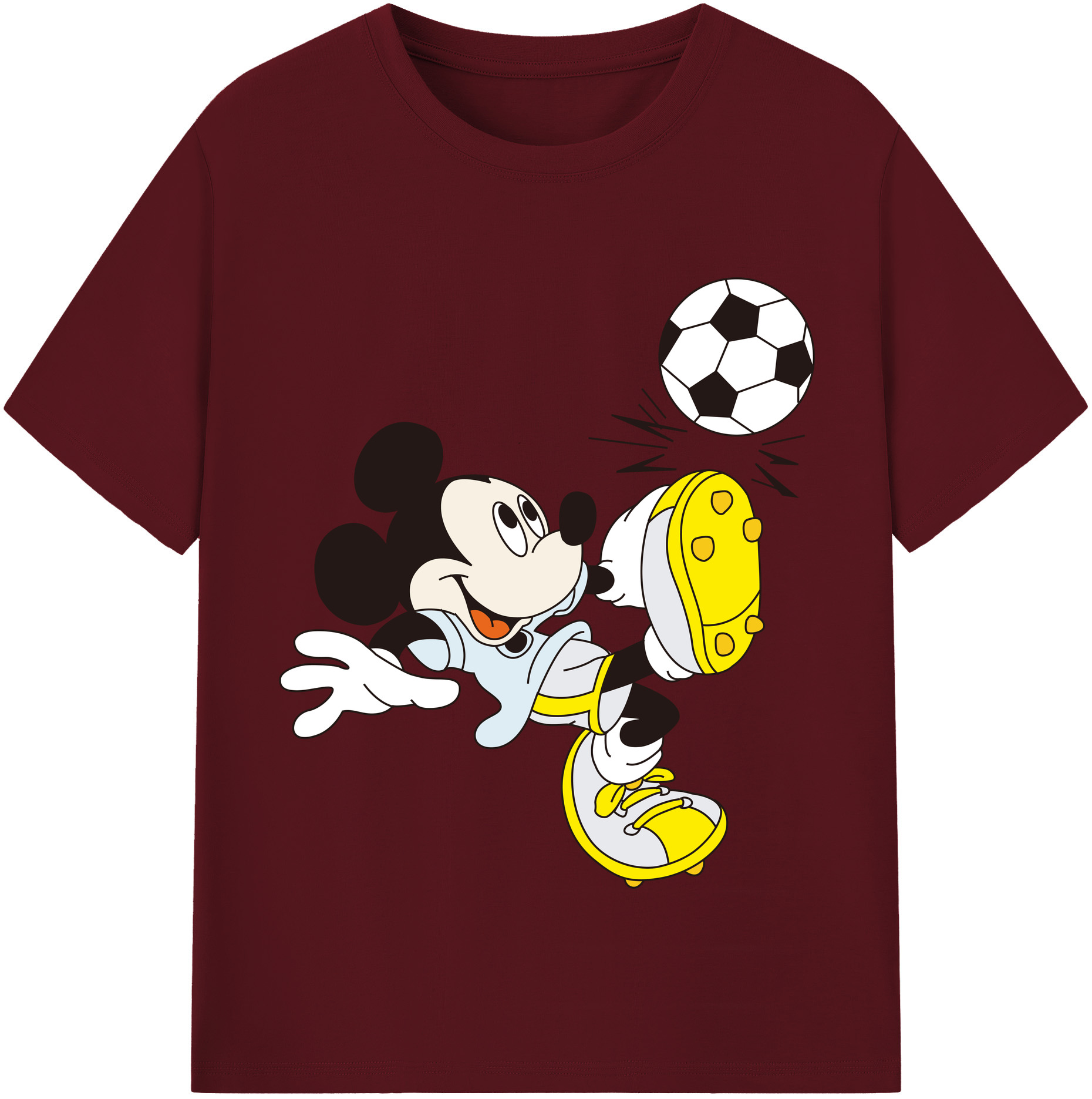 （画像用） ミッキーマウス Mickey Mouse 綿100％半袖Tシャツ（フロントプリント）